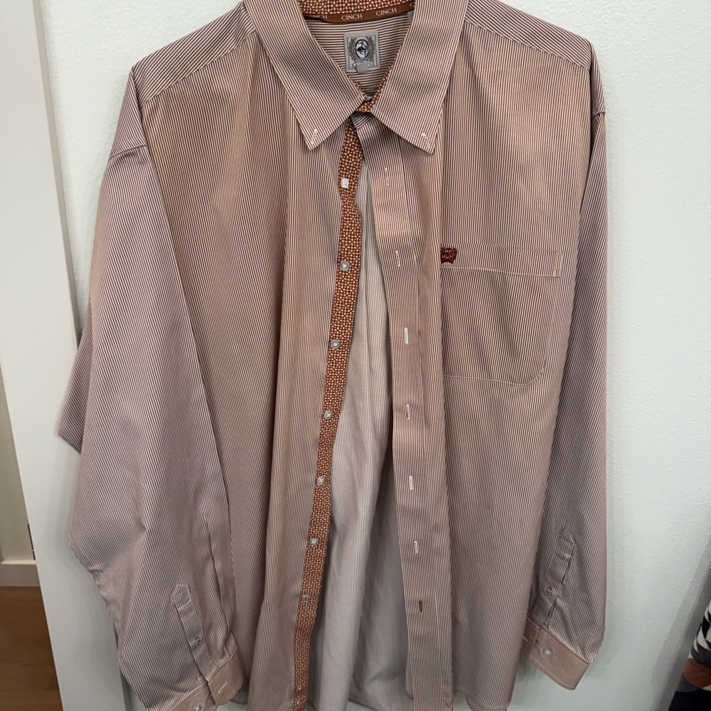 Cinch Button Down Pinstripe XXL
